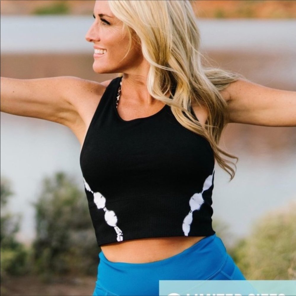 ZYIA Active Black Hendrix Halter Top